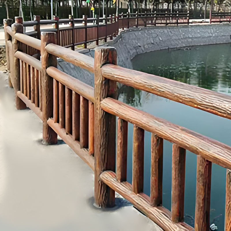 Parapetto per ponte in finto legno